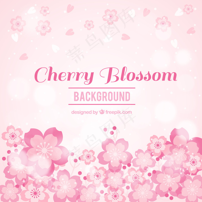 粉色桃花矢量背景