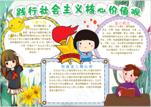绿色践行*价值观手抄报Word模板
