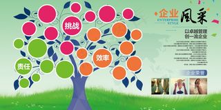 公司文化墙公司展板背景