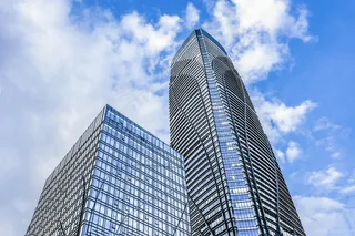 蓝色高楼商业素材背景