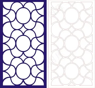 矢量镂空花纹边框底纹中式