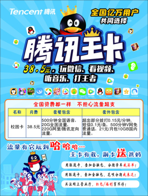 腾讯王卡活动展板