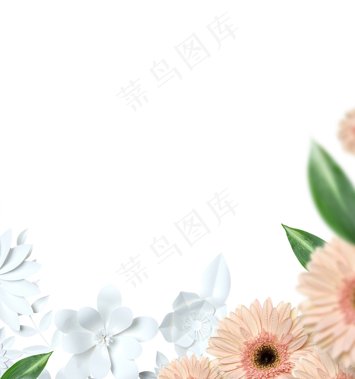 鲜花边框底图psd模版下载
