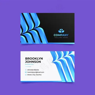 渐变色名片矢量