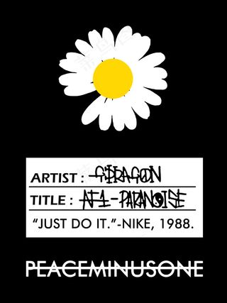 GD潮牌小雏菊海报标签印刷体