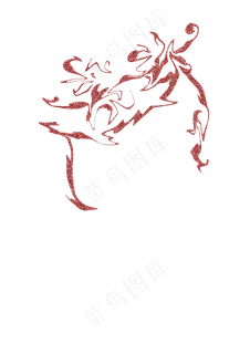 古风红色极简装饰