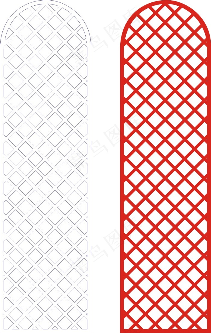 矢量镂空花纹边框底纹中式