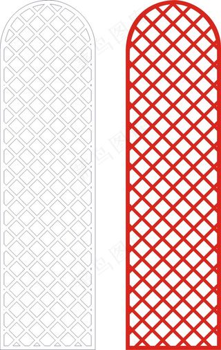 矢量镂空花纹边框底纹中式