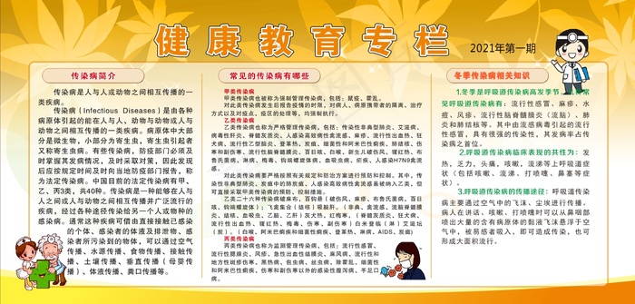 健康教育专栏2021第一期cdr矢量模版下载