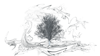 灰色冷色简约冬之树