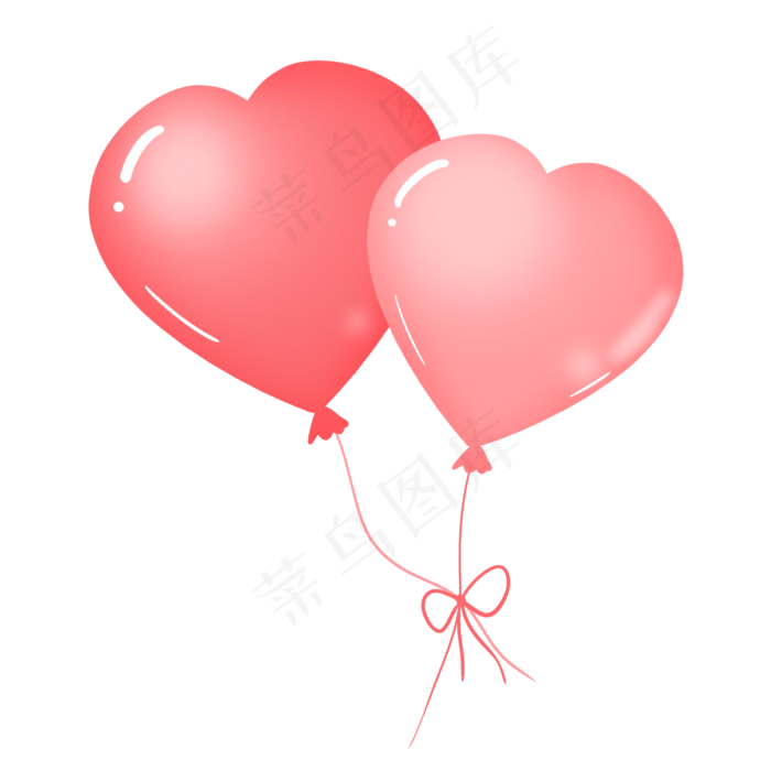 粉色爱心气球礼物