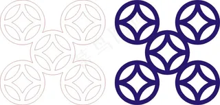 矢量镂空花纹边框底纹中式