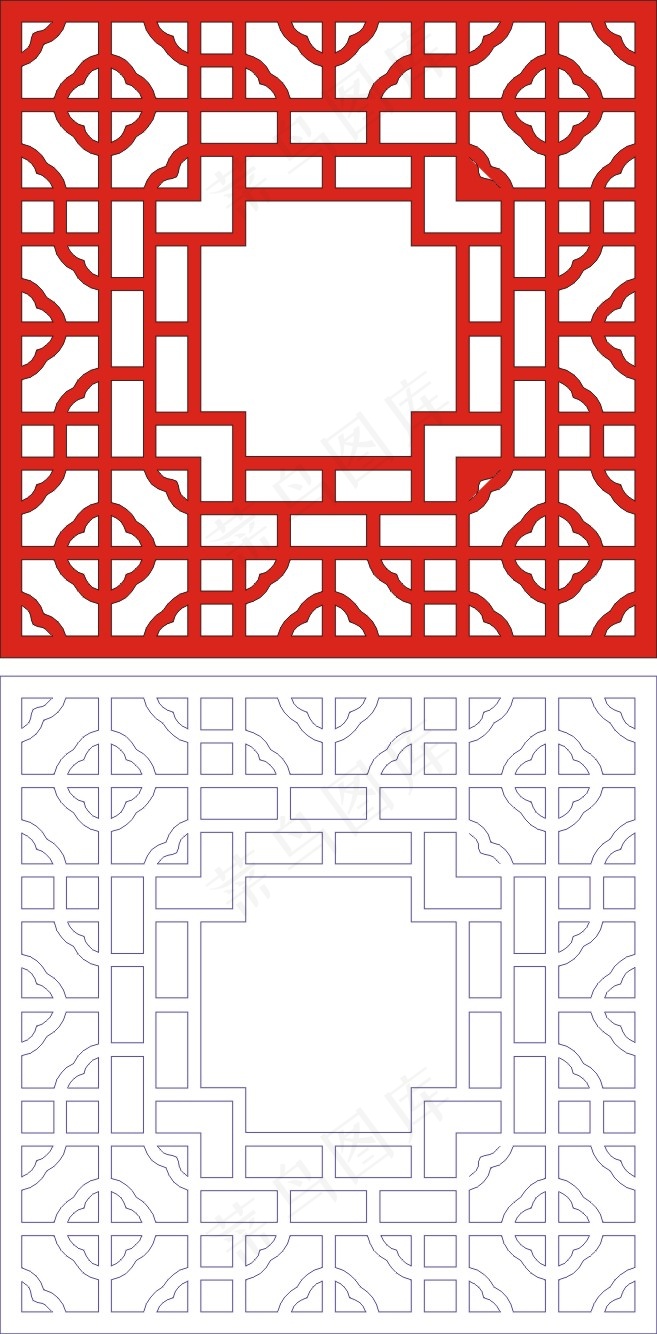 矢量镂空花纹边框底纹中式cdr矢量模版下载