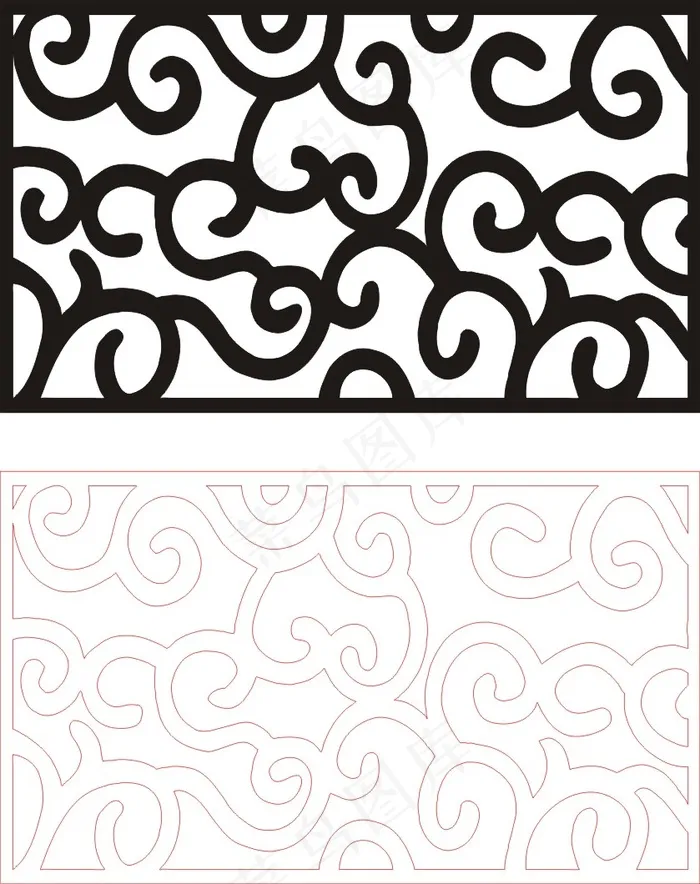 矢量镂空花纹边框底纹欧式cdr矢量模版下载