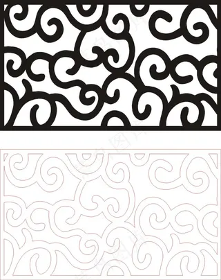 矢量镂空花纹边框底纹欧式