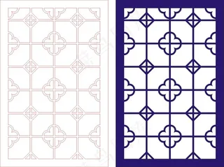 矢量镂空花纹边框底纹中式