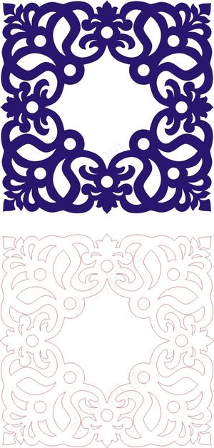 矢量镂空花纹边框底纹欧式