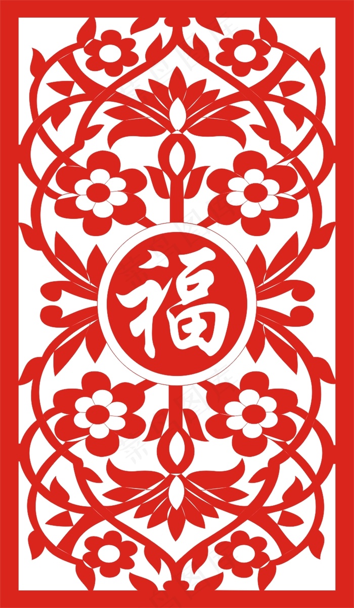 矢量镂空花纹边框底纹