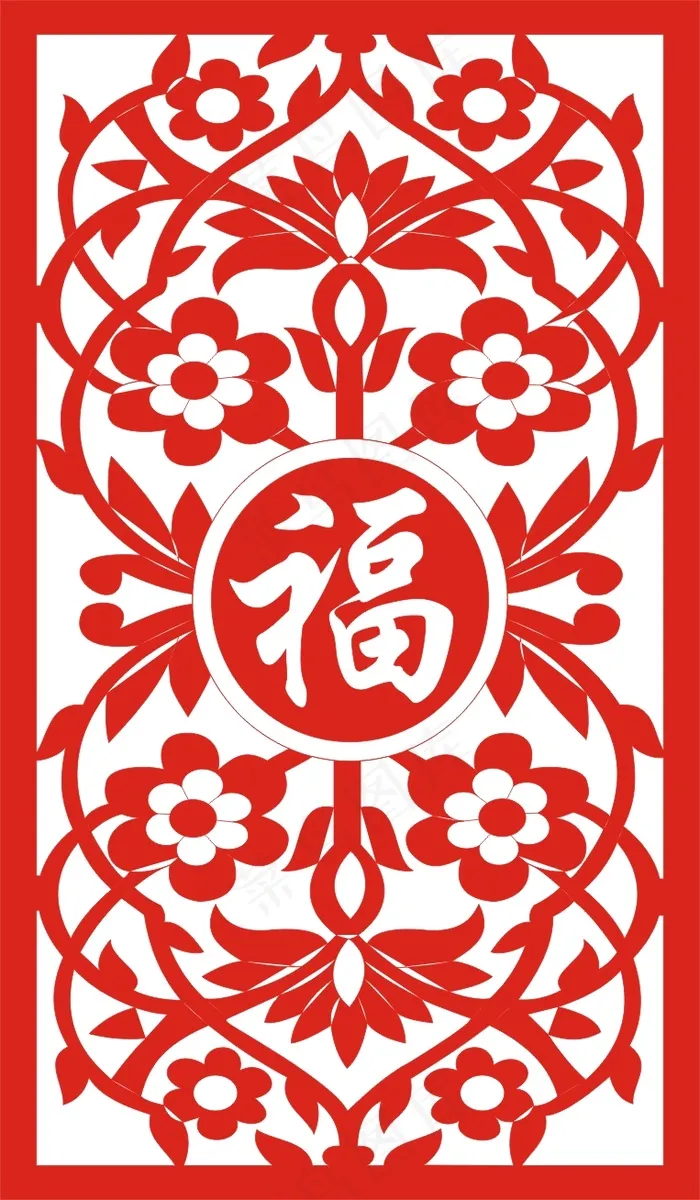 矢量镂空花纹边框底纹
