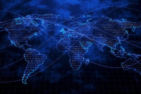 蓝色科技世界地图