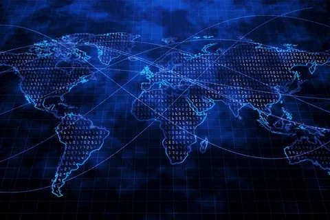 蓝色科技世界地图