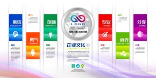 公司文化墙公司展板背景