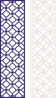 矢量镂空花纹边框底纹中式