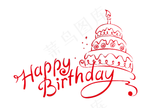 生日蛋糕矢量图