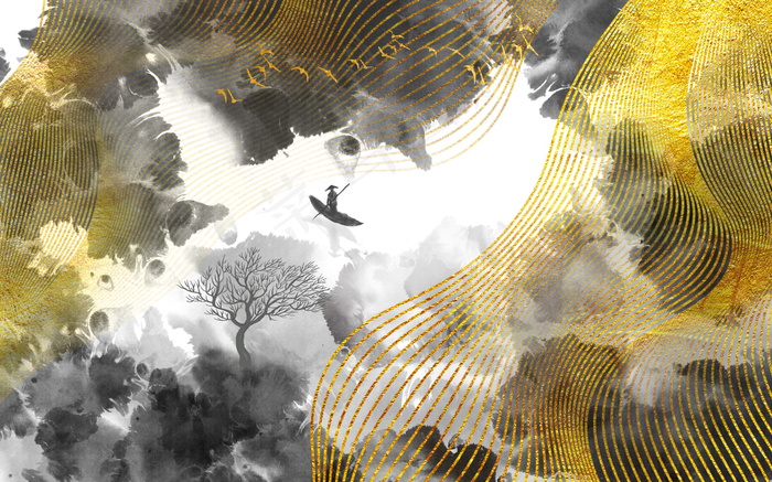 金色背景 中国风背景图片