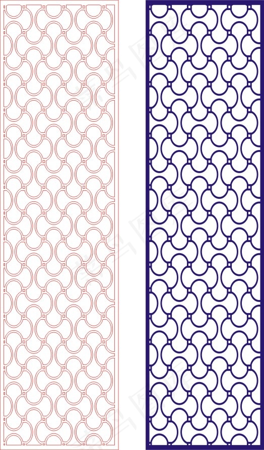 矢量镂空花纹边框底纹中式