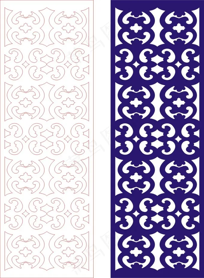 矢量镂空花纹边框底纹欧式cdr矢量模版下载