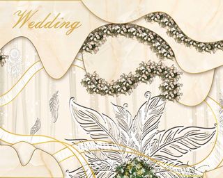 婚礼签到背景效果