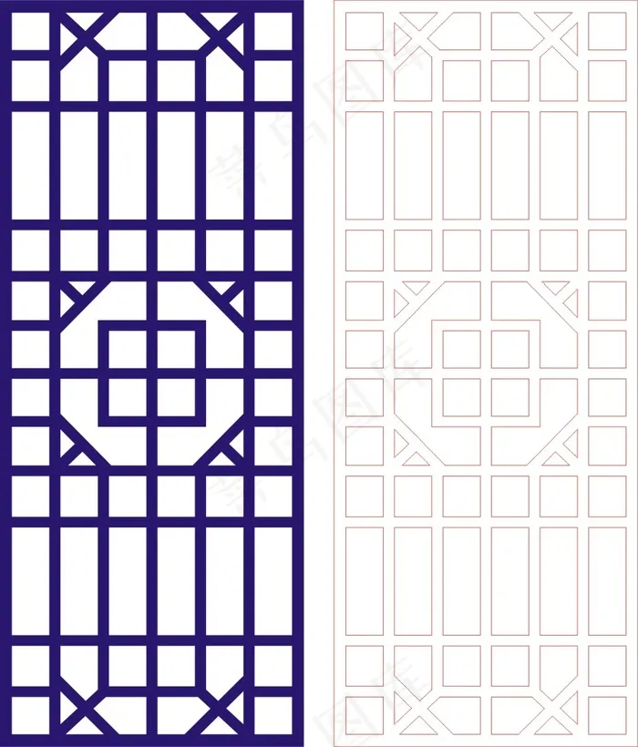 矢量镂空花纹边框底纹中式cdr矢量模版下载