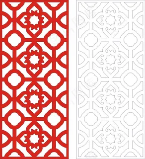 矢量镂空花纹边框底纹中式