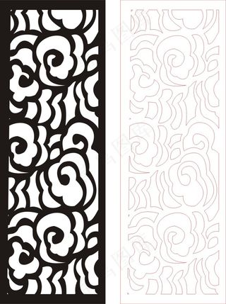 矢量镂空花纹边框底纹中式