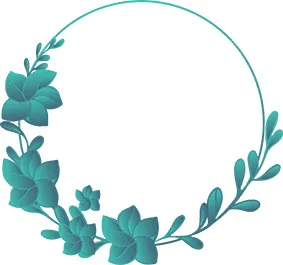 小清新|花鸟圆形边框psd模版下载