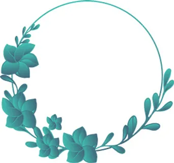 小清新|花鸟圆形边框