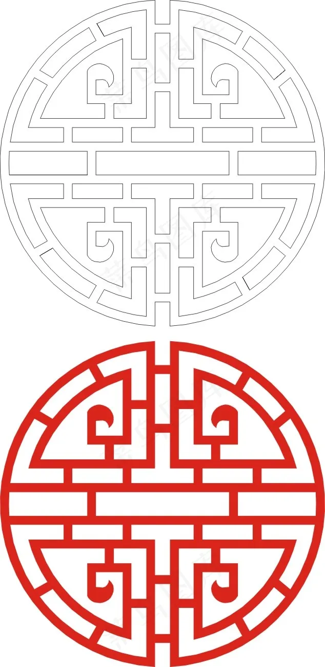 矢量镂空花纹边框底纹中式cdr矢量模版下载