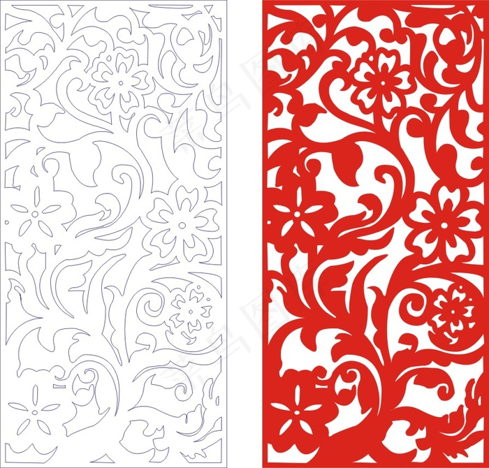 矢量镂空花纹边框底纹欧式