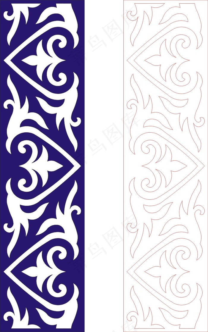 矢量镂空花纹边框底纹欧式