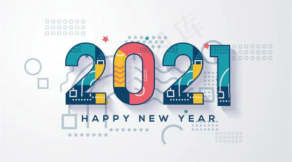 新年字体 新年海报 派对海报  eps,ai矢量模版下载