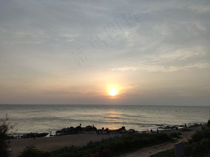 鱼鳞洲的日落