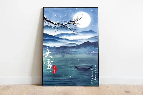 大雪竖版海报 大雪竖版海报