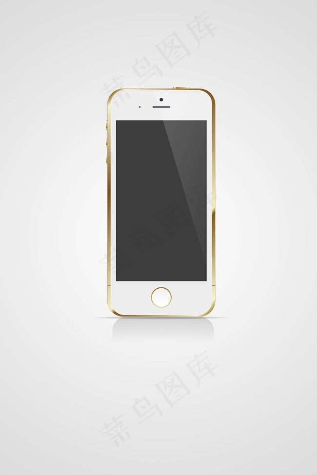 IPhone5S土豪金ai矢量模版下载