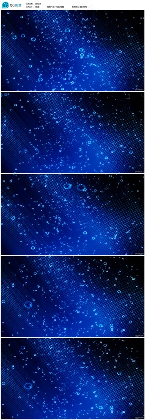 蓝色气泡LED视频
