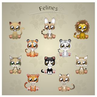 卡通狮子矢量设计