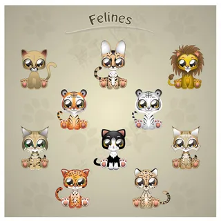 卡通狮子矢量设计