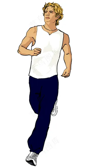 跑步的男人漫画