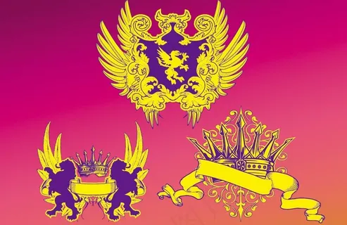 欧式皇家纹章盾牌图片