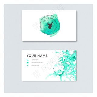 黑色蓝色IT科技大气名片